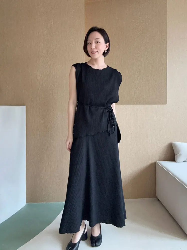 Nok Xiaola Authentic JC Summer 2026 round Neck Sleeveless Dress High Waist A-Line Skirt Polyester Fiber Soft Fabric
Nok Xiaola Authentic JC Summer 2026 round Neck Sleeveless Dress High Waist A-Line Skirt Polyester Fiber Soft Fabric