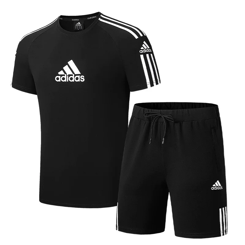 Мужской спортивный костюм Adidas, приталенный специальный тренировочный костюм с короткими рукавами и короткими брюками, черно-белый
Мужской спортивный костюм Adidas, приталенный специальный тренировочный костюм с короткими рукавами и короткими брюками, черно-белый