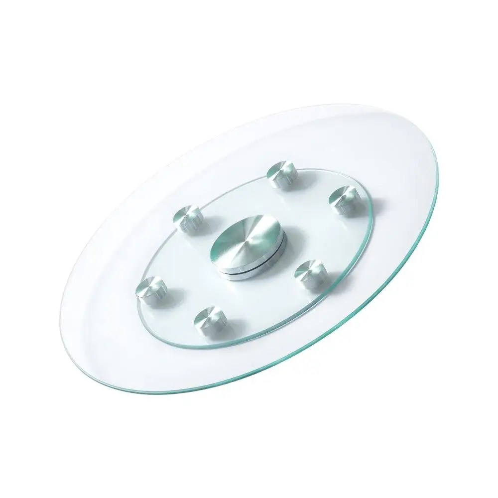 24 Inch Tempered Glass Lazy Susan Turntable with 6 Smooth Rotating Wheels Ideal for Dining Banquets Weddings Centerpiece
24 Inch Tempered Glass Lazy Susan Turntable with 6 Smooth Rotating Wheels Ideal for Dining Banquets Weddings Centerpiece