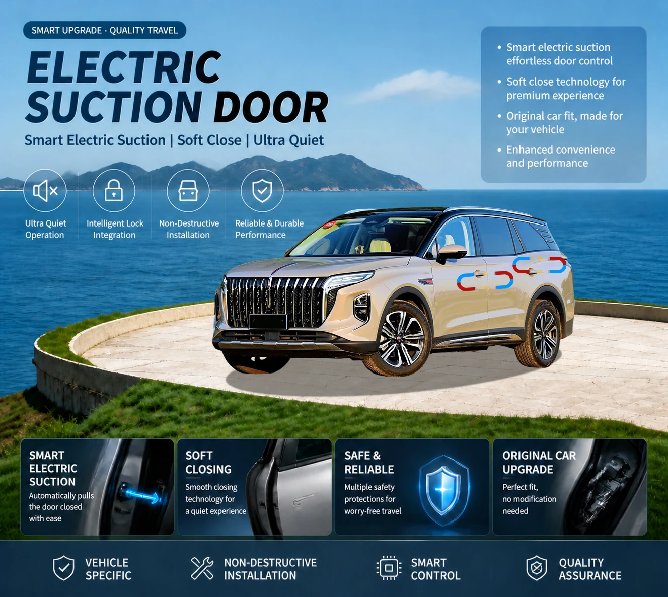 Car Specific Car Modification Auto Suction Soft Close Door Modification Parts & Accessories For Hongqi HS7 2019-present
Car Specific Car Modification Auto Suction Soft Close Door Modification Parts & Accessories For Hongqi HS7 2019-present