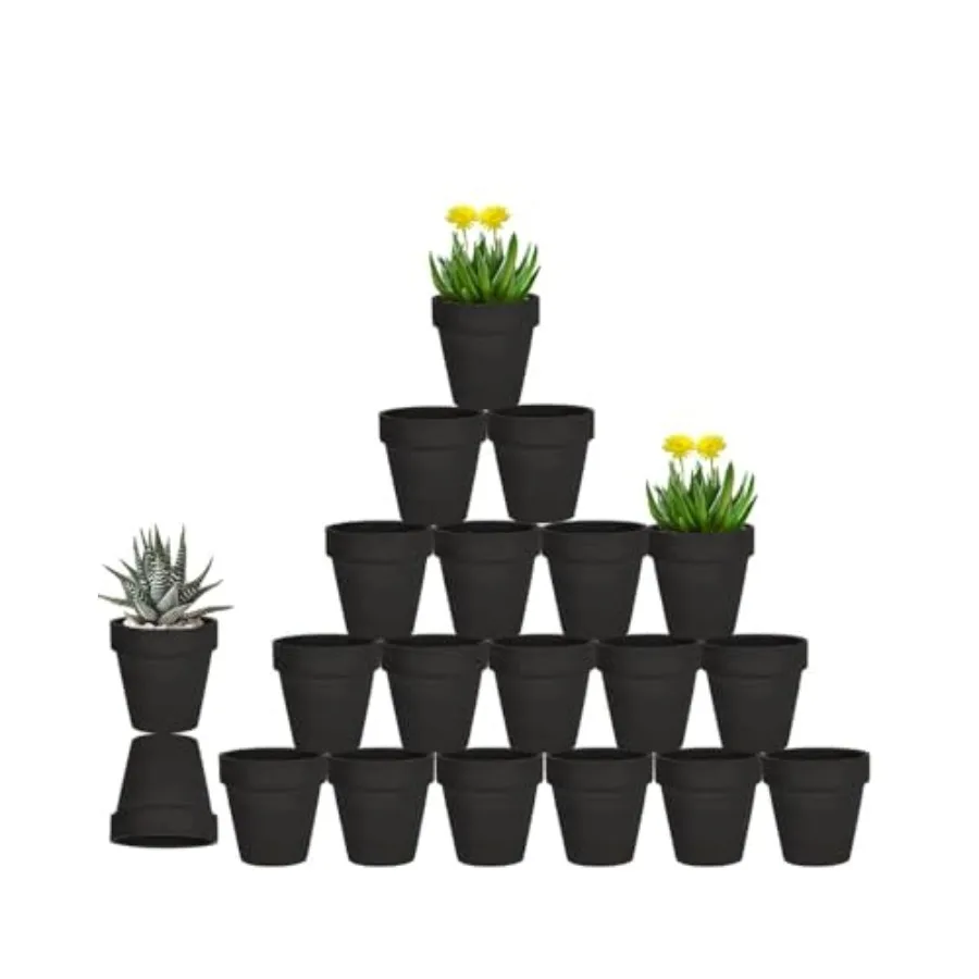 3 Inch Terra Cotta and Terracotta Pots with Drainage - Pack Clay Flowerpots, Succulent Nursery Planter Great for Plants, Crafts
3 Inch Terra Cotta and Terracotta Pots with Drainage - Pack Clay Flowerpots, Succulent Nursery Planter Great for Plants, Crafts