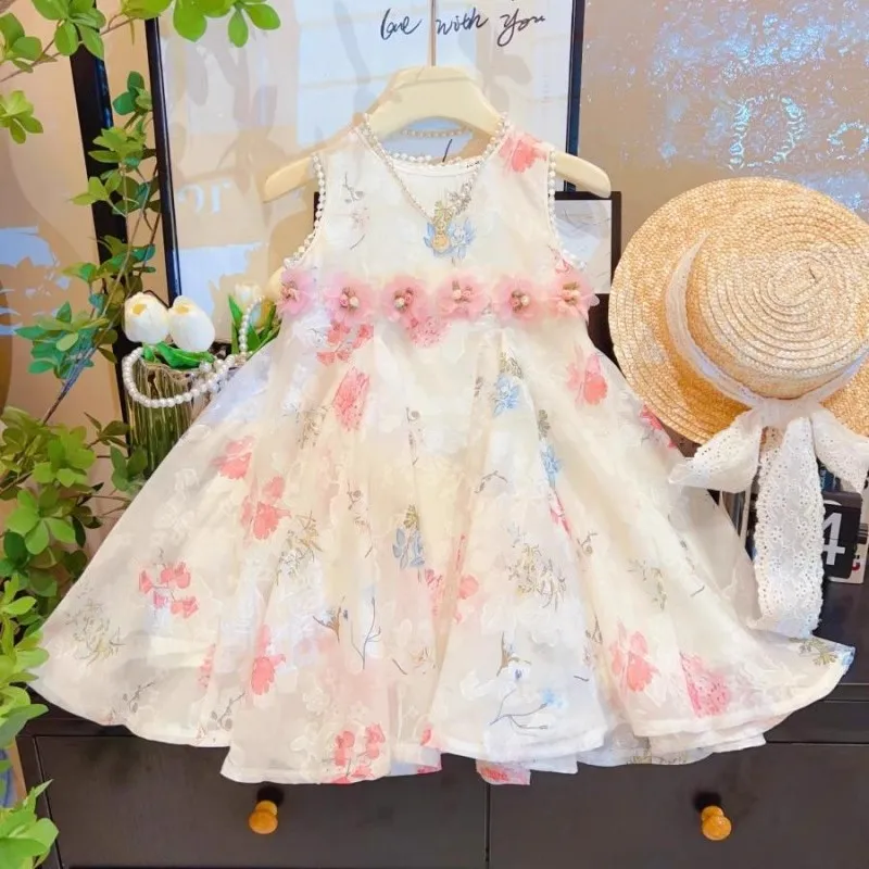 TOY-Girls' Summer Dress2025New Stylish French Princess Dress for Girls, Children's Vacation Floral Tank Dress
TOY-Girls' Summer Dress2025New Stylish French Princess Dress for Girls, Children's Vacation Floral Tank Dress