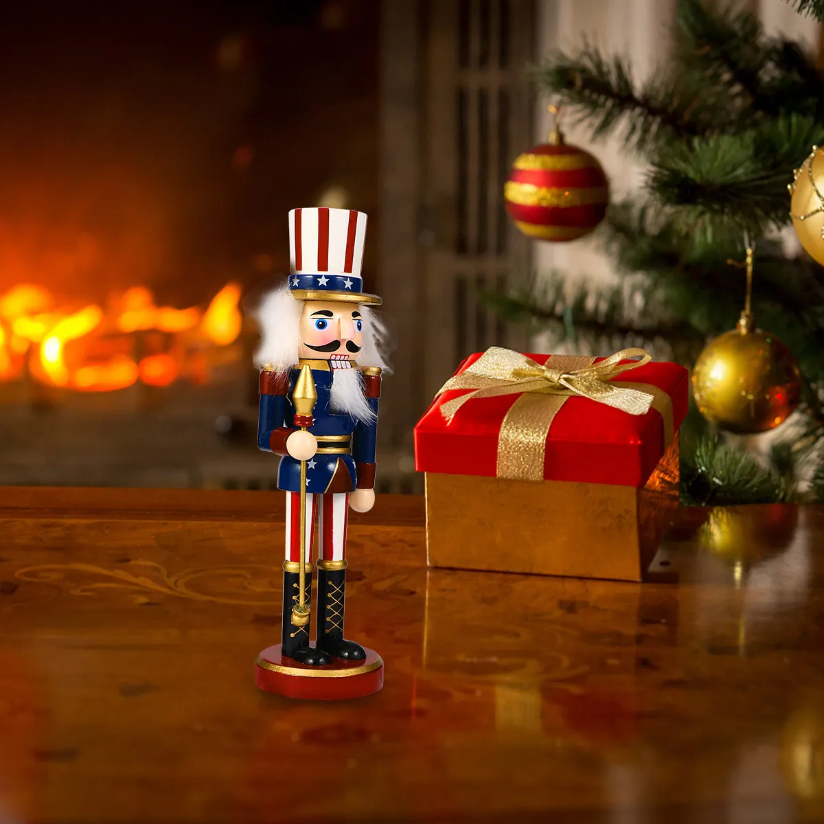 1pc Classic Wooden Walnut Soldier Christmas Nutcracker Toy Painted Desktop Decorative Figurine Holiday Craft Display Prop
1pc Classic Wooden Walnut Soldier Christmas Nutcracker Toy Painted Desktop Decorative Figurine Holiday Craft Display Prop