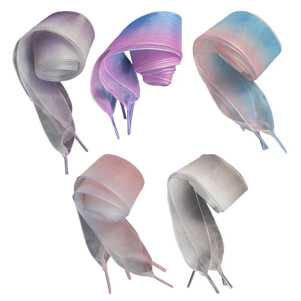 5 Pairs Widened Shoelaces Gradient Translucent Tie for Shoes Yarn Semi-transparent Assorted
5 Pairs Widened Shoelaces Gradient Translucent Tie for Shoes Yarn Semi-transparent Assorted