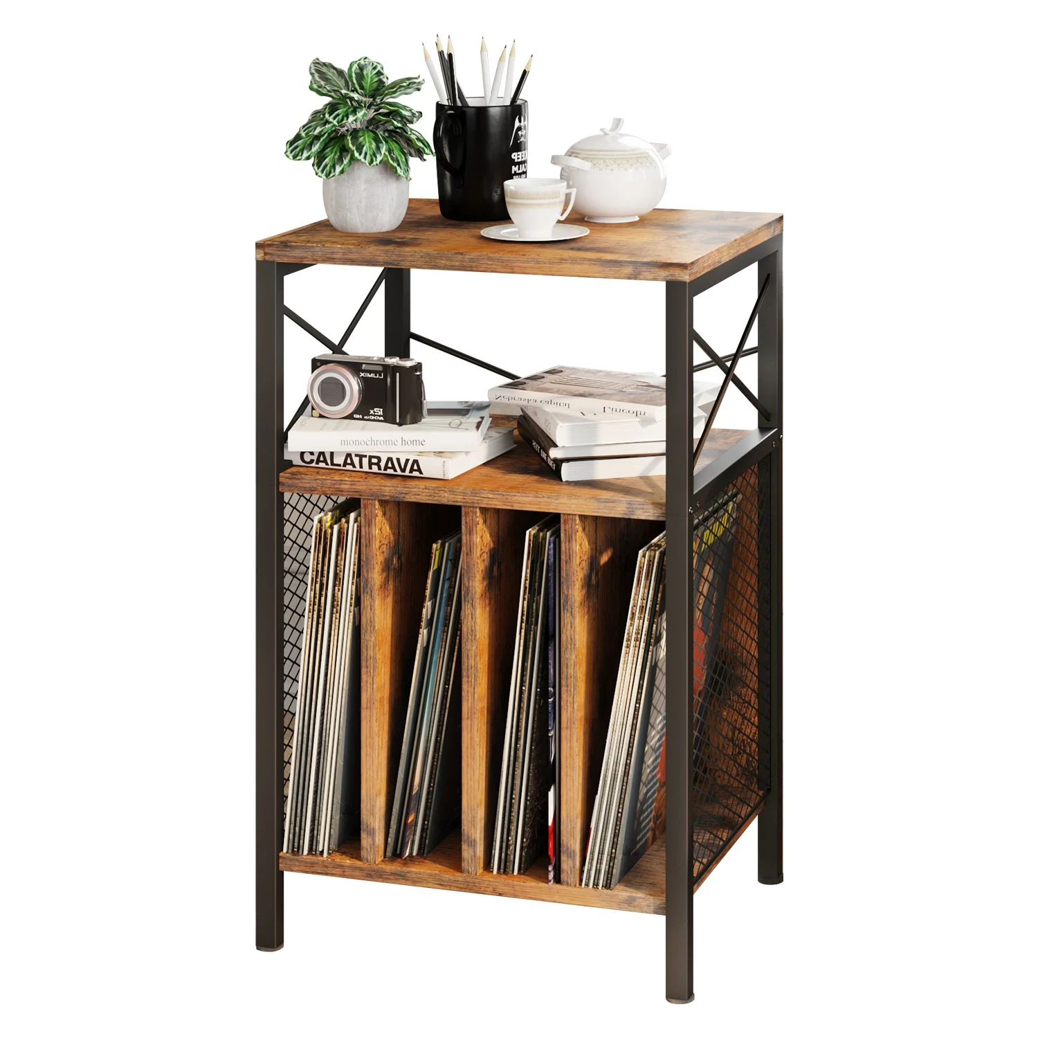3-Tier Wood Record Player Stand Vinyl Record Storage Turntables Table to Hold up to 200 Albums
3-Tier Wood Record Player Stand Vinyl Record Storage Turntables Table to Hold up to 200 Albums
