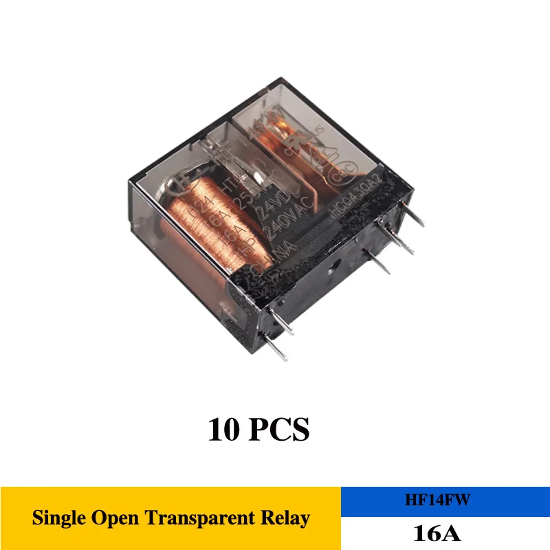 10 PCS Hongfa Single Open Relays DC24V 16A Electromagnetic for Industry Control
10 PCS Hongfa Single Open Relays DC24V 16A Electromagnetic for Industry Control