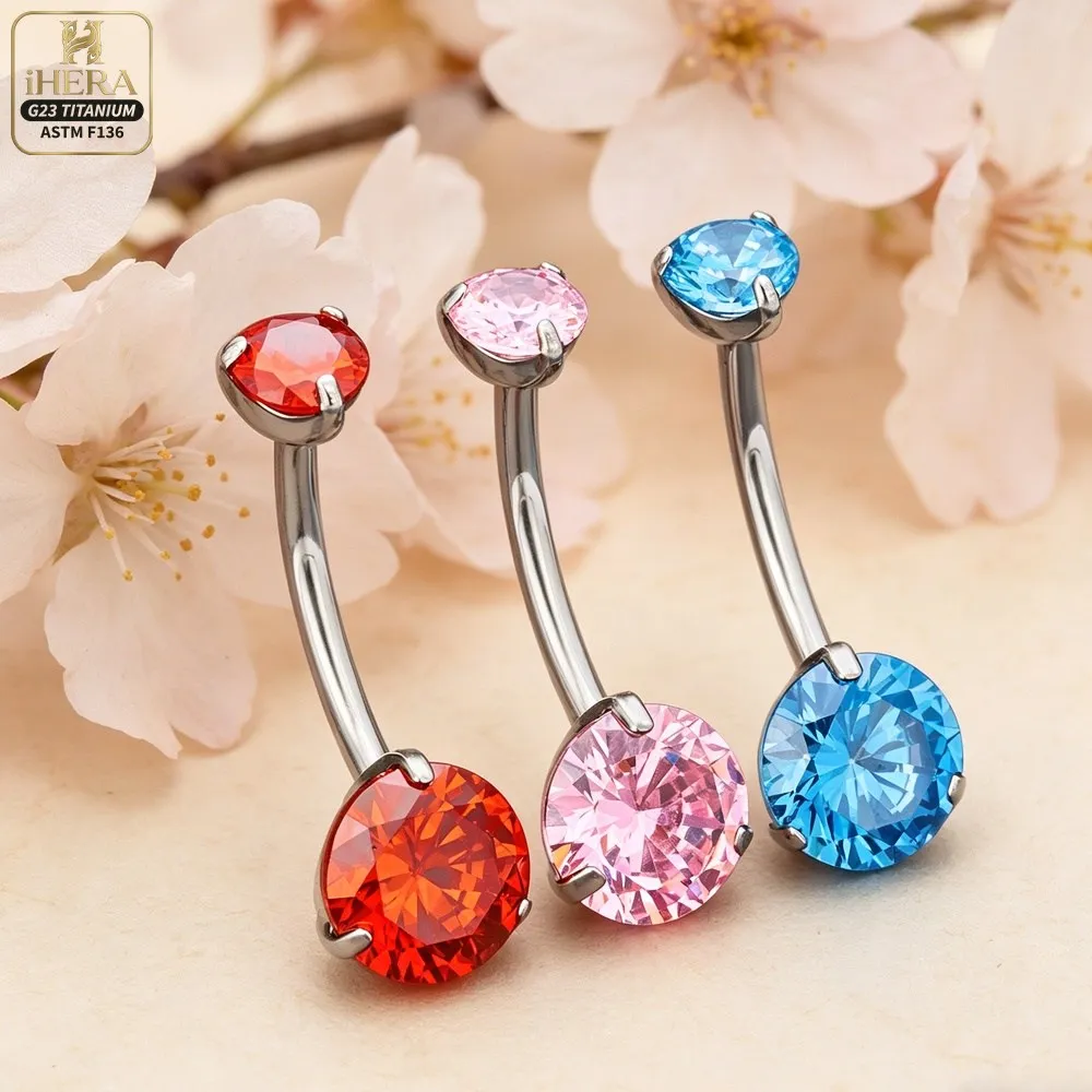 Belly Navel Body Piercing ASTM F136 Titanium Sparkly Zircon Gemstone Floating Curved Barbell Jewelry Wholesale Internally Screw
Belly Navel Body Piercing ASTM F136 Titanium Sparkly Zircon Gemstone Floating Curved Barbell Jewelry Wholesale Internally Screw