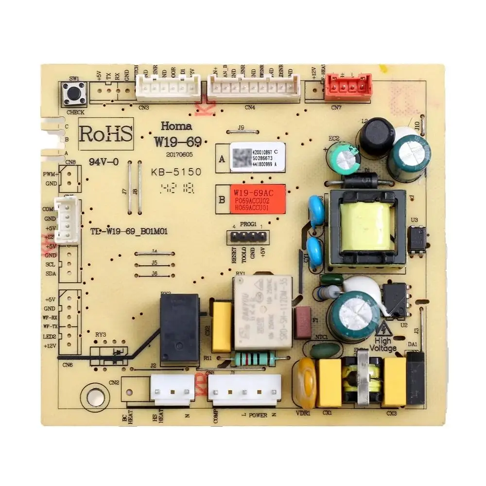 Материнская плата для холодильника, плата управления PCB, номер модели W19-69 AC, 420010987, оригинал
Материнская плата для холодильника, плата управления PCB, номер модели W19-69 AC, 420010987, оригинал