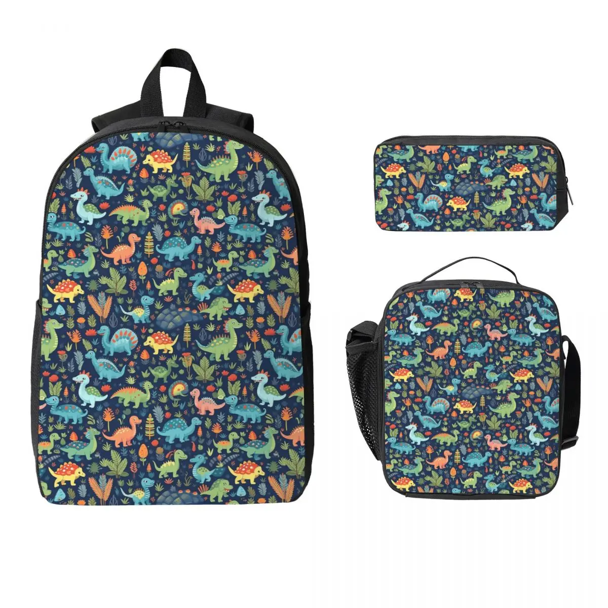 Cartoon Cute Dinosaur Pattern Backpack Boys Girls BookBag School Bag Laptop Shoulder Bags 3ps Insulated Lunch Bag Pencil Case
Cartoon Cute Dinosaur Pattern Backpack Boys Girls BookBag School Bag Laptop Shoulder Bags 3ps Insulated Lunch Bag Pencil Case