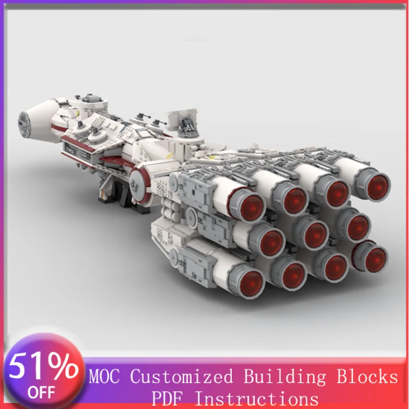 6490 PCS Space War Model CR90 corvette used MOC Customize Modular Building Block Kids Design Educational DIY Festival Toy Gift
6490 PCS Space War Model CR90 corvette used MOC Customize Modular Building Block Kids Design Educational DIY Festival Toy Gift