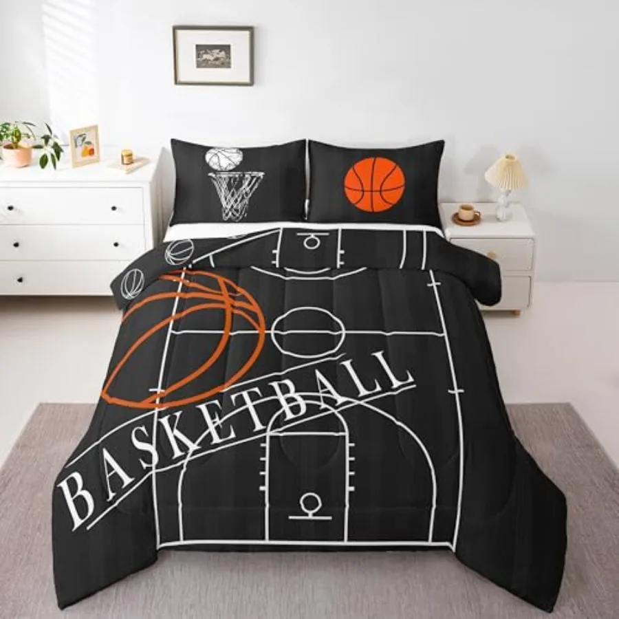 Boys Basketball Bedding Queen Size for Child Sports Theme Comforter Set Ball Gamer Duvet Insert Basketball Printed Reversible Q
Boys Basketball Bedding Queen Size for Child Sports Theme Comforter Set Ball Gamer Duvet Insert Basketball Printed Reversible Q