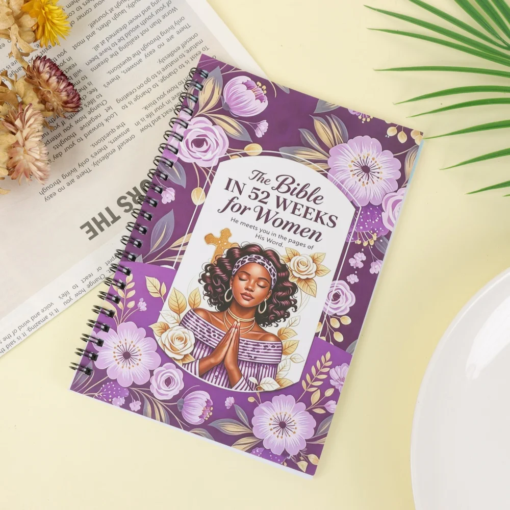 52 Weeks Women's Devotional Spiral Journal, Floral Faith Reading Notebook, Daily Spiritual Record Book for Christmas New Year Ea
52 Weeks Women's Devotional Spiral Journal, Floral Faith Reading Notebook, Daily Spiritual Record Book for Christmas New Year Ea