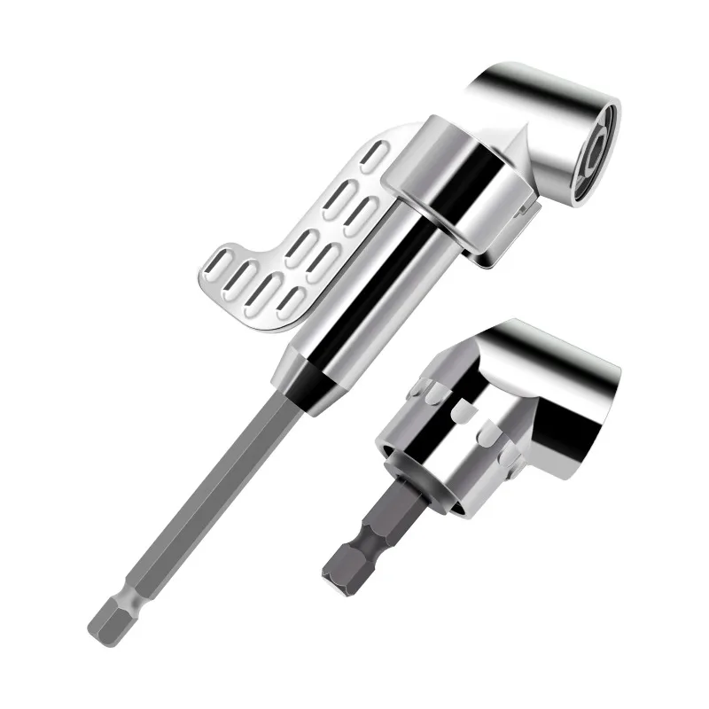 Right Angle Drill Attachment,105 Degree Right Angle Drill Bit Adapter,Angled Screwdriver for Tight Space (LONG&SHORT)-Silver
Right Angle Drill Attachment,105 Degree Right Angle Drill Bit Adapter,Angled Screwdriver for Tight Space (LONG&SHORT)-Silver
