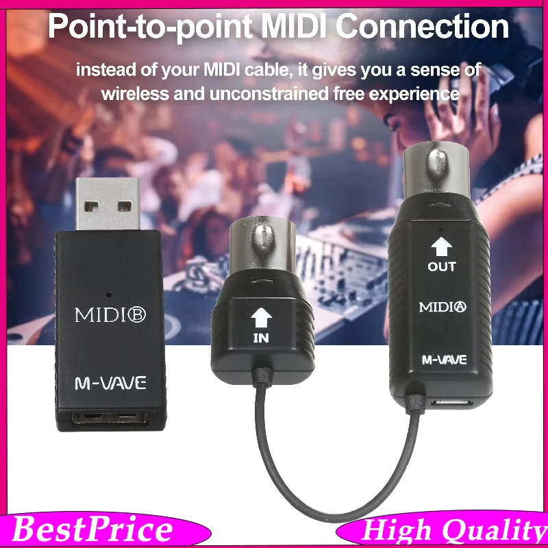  M-VAVE MS1 Mini Wireless Transmission System MIDI Wireless Adapter Plug and Play Support for Devices with MIDI
M-VAVE MS1 Mini Wireless Transmission System MIDI Wireless Adapter Plug and Play Support for Devices with MIDI