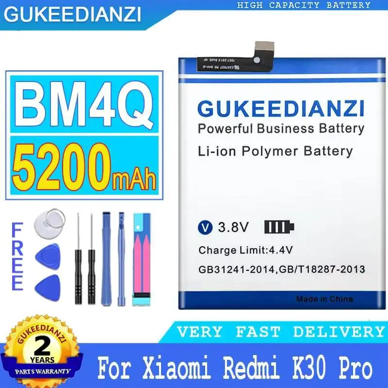 Lightweight BM4Q 5200Mah Mobile Phone Battery For Xiaomi MI Poco F2 Pro Redmi K30
Lightweight BM4Q 5200Mah Mobile Phone Battery For Xiaomi MI Poco F2 Pro Redmi K30