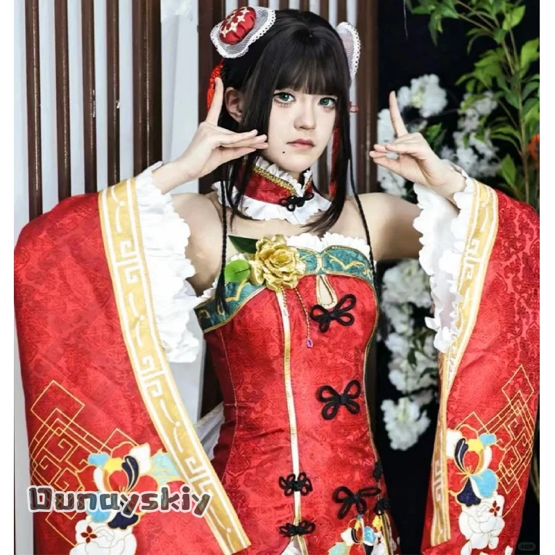 Косплей Аманы Кос*Куроусавы Диа из аниме-игры LoveLive! Sunshine!! Костюм в китайском стиле: платье-ципао с открытыми плечами, винтажный узор
Косплей Аманы Кос*Куроусавы Диа из аниме-игры LoveLive! Sunshine!! Костюм в китайском стиле: платье-ципао с открытыми плечами, винтажный узор