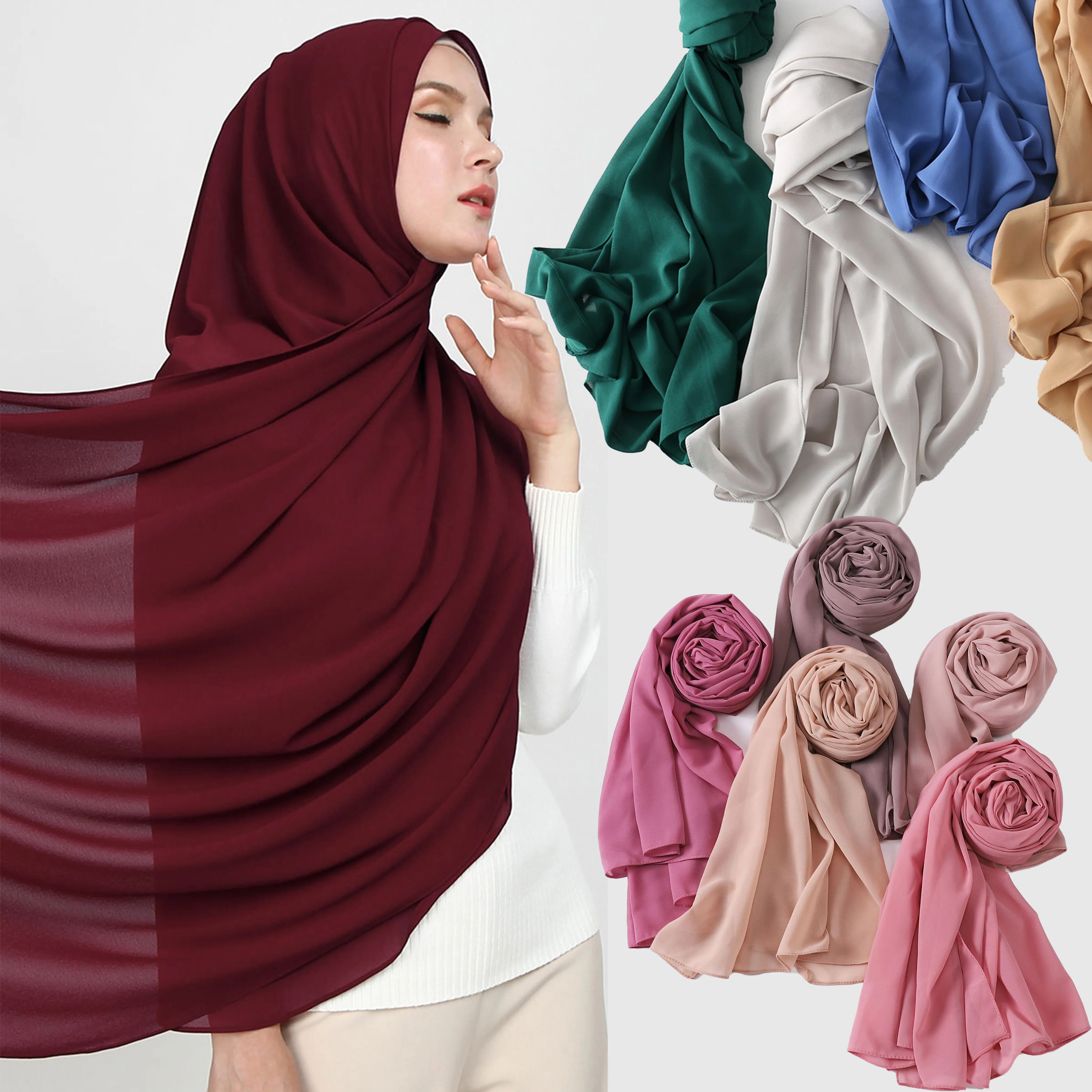 Abayas For Women Hijabs For Woman Muslim Sets Monochrome Pearl Chiffon Long Scarf Hijab Thin Breathable Casual Hijab For Women
Abayas For Women Hijabs For Woman Muslim Sets Monochrome Pearl Chiffon Long Scarf Hijab Thin Breathable Casual Hijab For Women