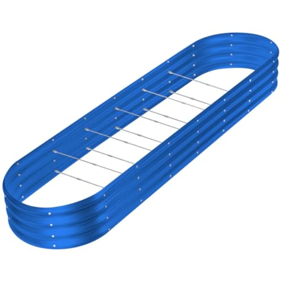 Оцинкованный овальный металлический грядок-клумба для овощей 8×2×1 фут (108 галлонов), синий, с 10 соединительными элементами, для улицы
Оцинкованный овальный металлический грядок-клумба для овощей 8×2×1 фут (108 галлонов), синий, с 10 соединительными элементами, для улицы