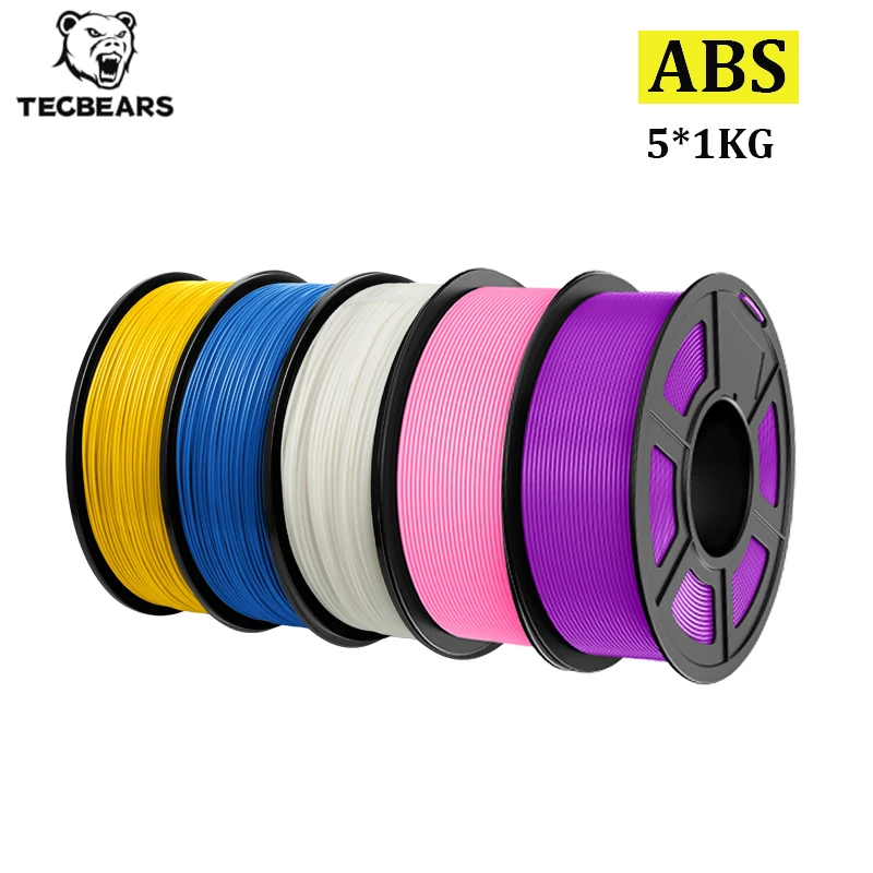 TECBEARS ABS 3D Printer Filament 1.75mm 5KG No Bubble ABS Filament Materials Good Toughness Elasticity Fit Most FDM 3D Printers
TECBEARS ABS 3D Printer Filament 1.75mm 5KG No Bubble ABS Filament Materials Good Toughness Elasticity Fit Most FDM 3D Printers