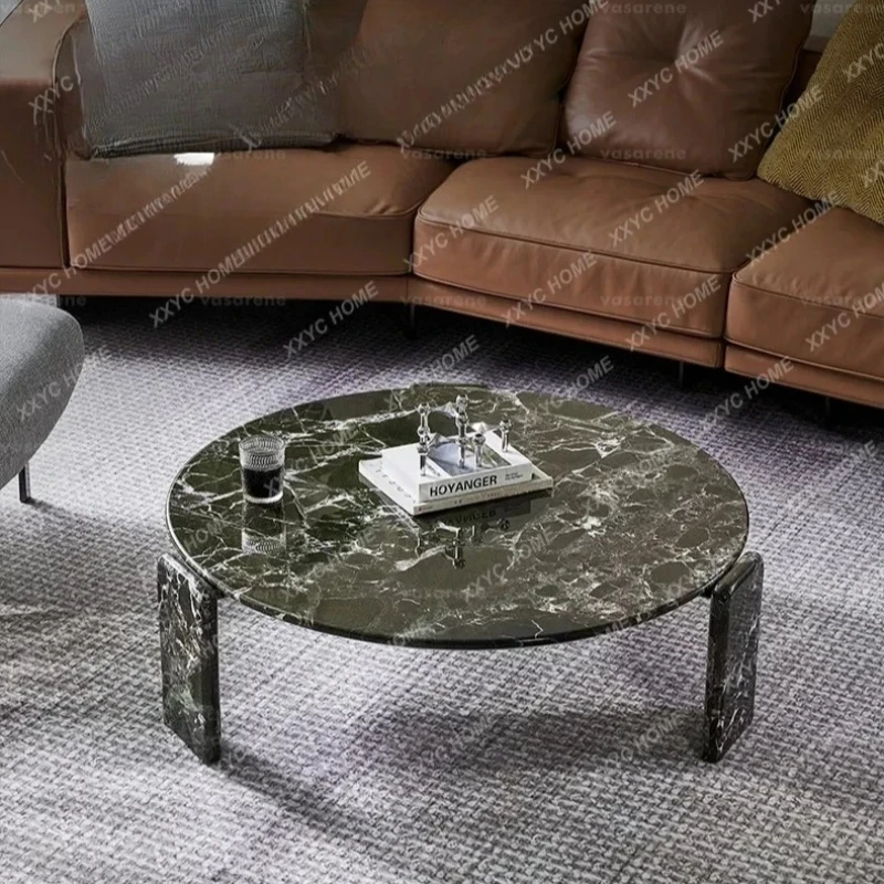 A minimalist green natural marble home light luxury high-end villa round coffee table new
A minimalist green natural marble home light luxury high-end villa round coffee table new