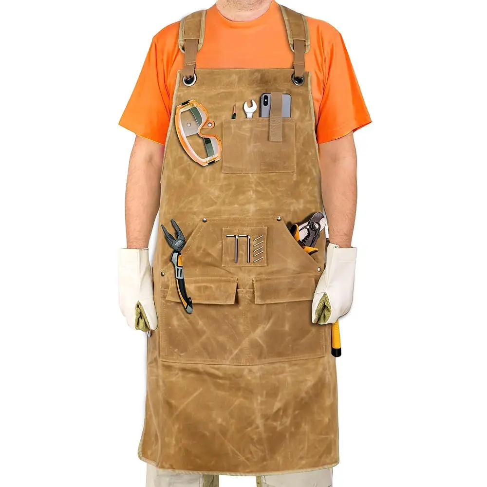 Men's Waxed Canvas Woodworking Apron With Pockets Heavy Duty Workshop Apron Adjustable Cross Straps to S-3XL
Men's Waxed Canvas Woodworking Apron With Pockets Heavy Duty Workshop Apron Adjustable Cross Straps to S-3XL