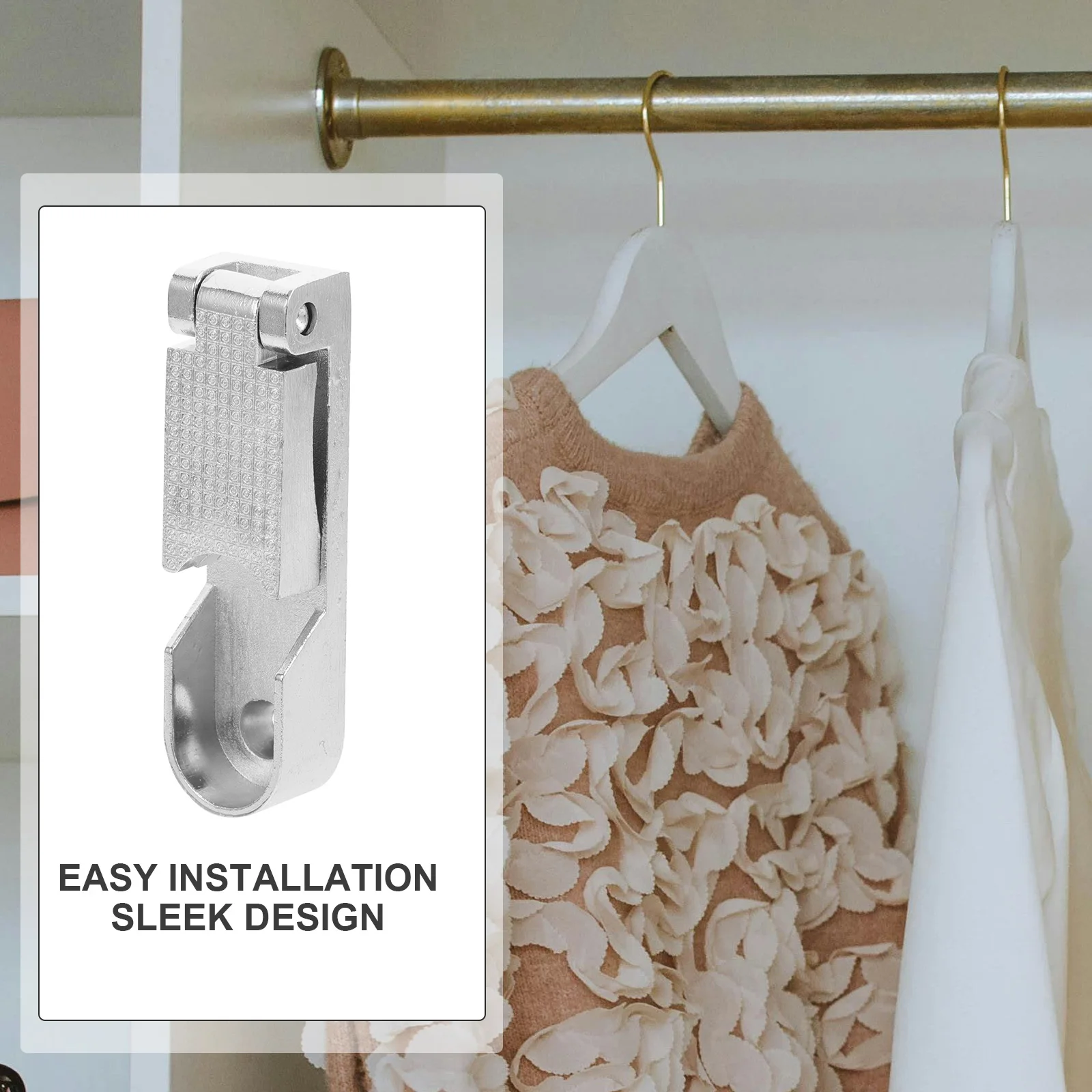 2 Pcs Aluminum Alloy Flange Rod Bracket for Wardrobe Closet Shower Curtain Thickened Socket Reliable Pole Holder Wardrobe Rod 
2 Pcs Aluminum Alloy Flange Rod Bracket for Wardrobe Closet Shower Curtain Thickened Socket Reliable Pole Holder Wardrobe Rod