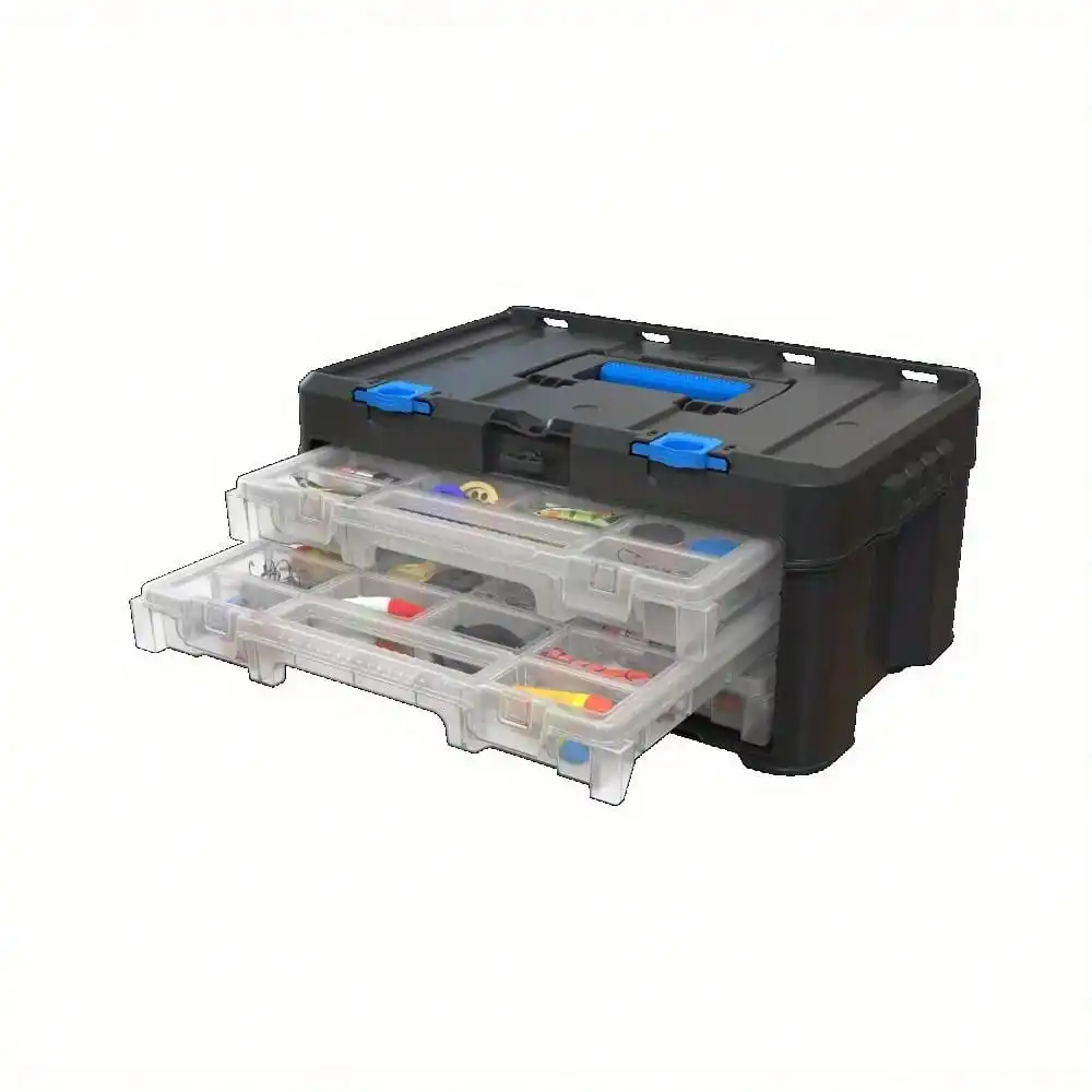 3 drawer tool storage box for storing various tools and parts, easy to carry, drawer storage, transparent and visible, movable
3 drawer tool storage box for storing various tools and parts, easy to carry, drawer storage, transparent and visible, movable