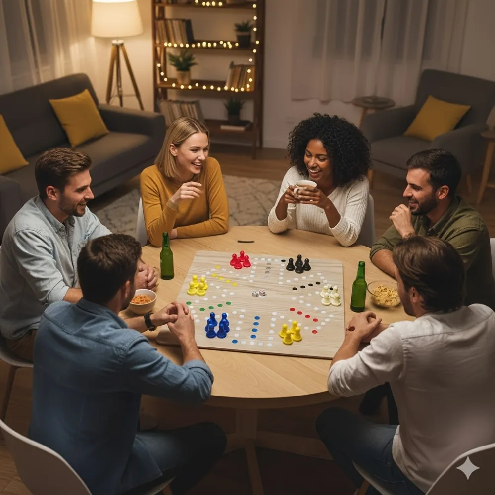 6-Player LUDO Set | 35cm Oversized Game Board, Includes 1 Board, 24 Chess Pieces in 6 Colors And 2 Dice Mouse Pads, Dual Dice
6-Player LUDO Set | 35cm Oversized Game Board, Includes 1 Board, 24 Chess Pieces in 6 Colors And 2 Dice Mouse Pads, Dual Dice