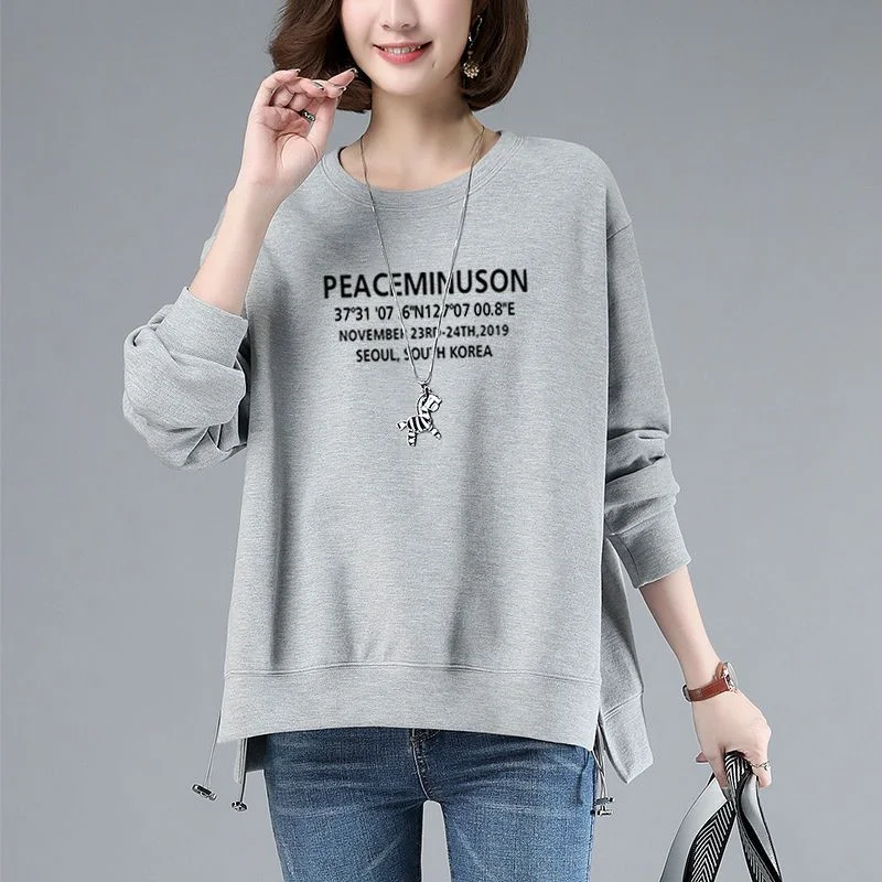 Толстовка, осенняя женская свободная пуловер в корейском стиле, топ с длинными рукавами, повседневная универсальная куртка
Толстовка, осенняя женская свободная пуловер в корейском стиле, топ с длинными рукавами, повседневная универсальная куртка