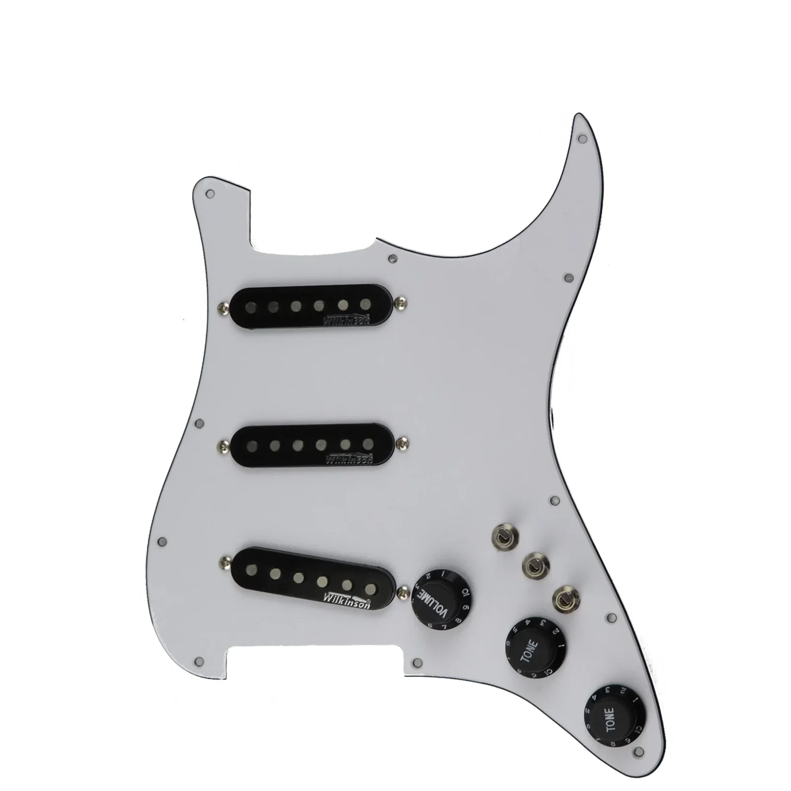 Prewired Pickguard 7-Way type fully loaded Wilkinson SSS Ainico 5 Single coil Pickups Set For Guitar Pickups
Prewired Pickguard 7-Way type fully loaded Wilkinson SSS Ainico 5 Single coil Pickups Set For Guitar Pickups