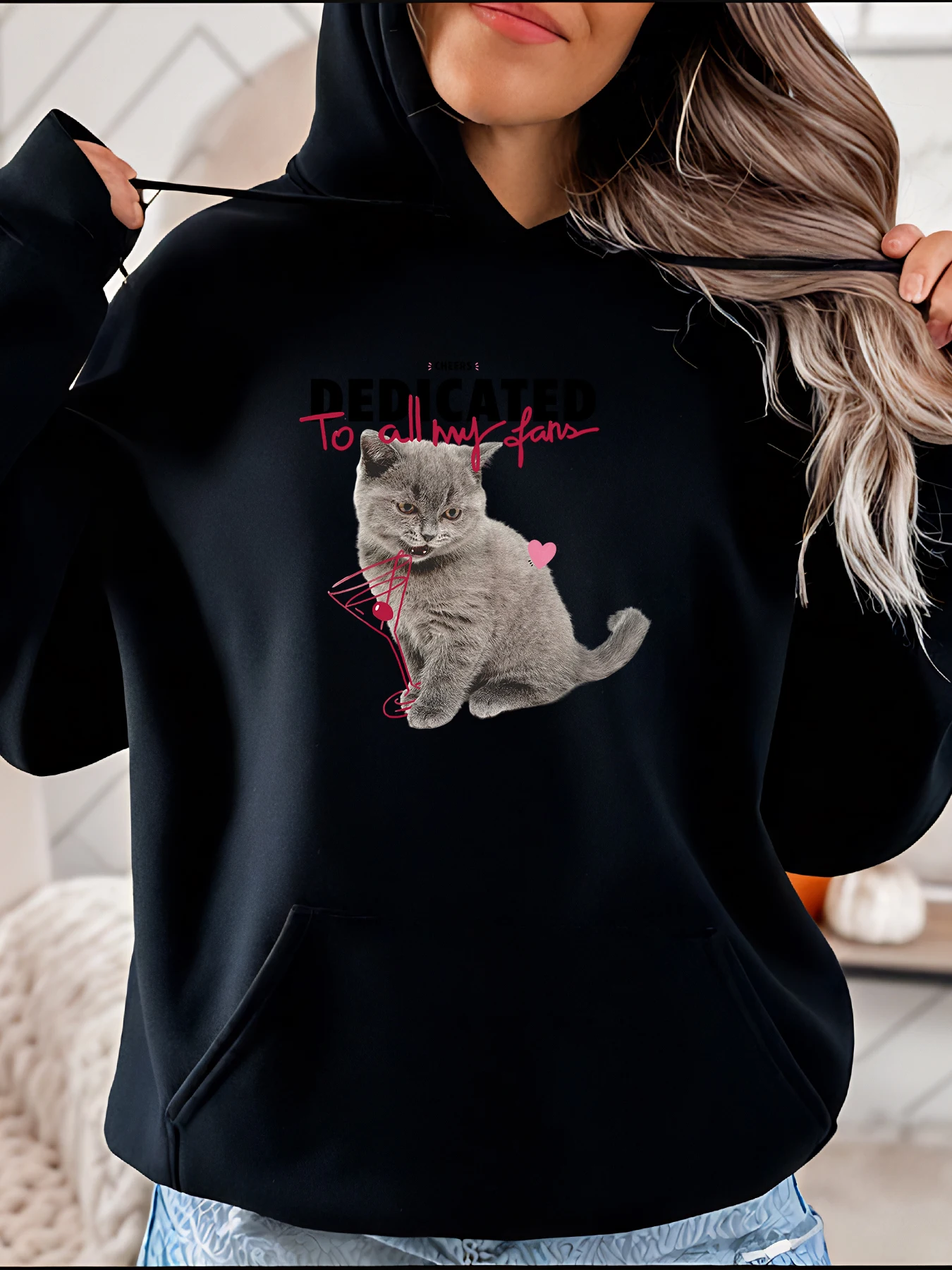 Толстовка с милым кошачьим принтом, посвященная всех моих любителей, женская повседневная модная толстовка, осенне-зимняя одежда 280
Толстовка с милым кошачьим принтом, посвященная всех моих любителей, женская повседневная модная толстовка, осенне-зимняя одежда 280