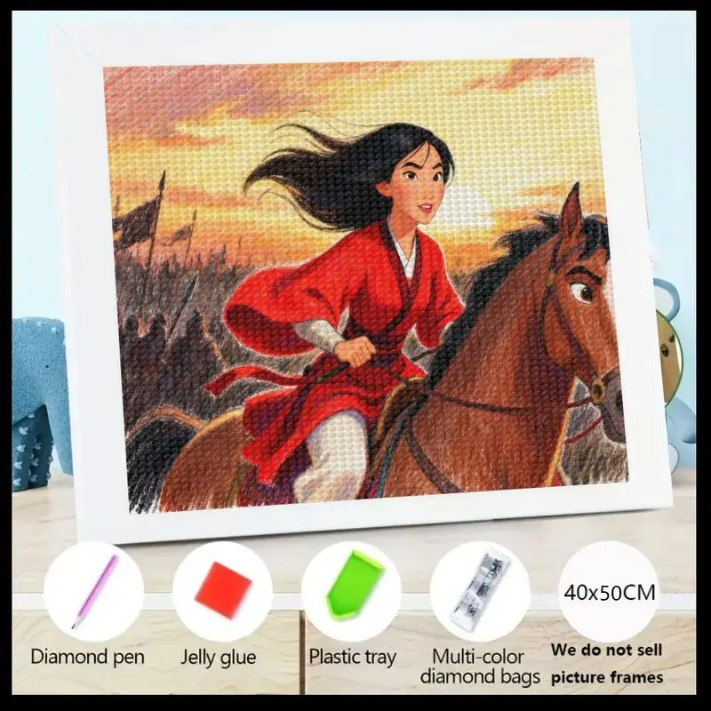 1 шт. 5D набор для алмазной живописи-Mulan on Horseback Adventure DIY Art Craft Set, яркая хрустальная мозаика с драгоценными камнями и аксессуарами, Perfe
1 шт. 5D набор для алмазной живописи-Mulan on Horseback Adventure DIY Art Craft Set, яркая хрустальная мозаика с драгоценными камнями и аксессуарами, Perfe