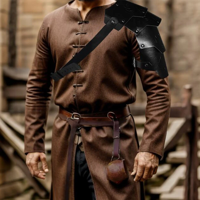 Medieval Viking Knight Shoulder Pauldron PU Leather Shoulder Cover Cape Armor Steampunk Renaissance Role-play Cosplay Accessory
Medieval Viking Knight Shoulder Pauldron PU Leather Shoulder Cover Cape Armor Steampunk Renaissance Role-play Cosplay Accessory
