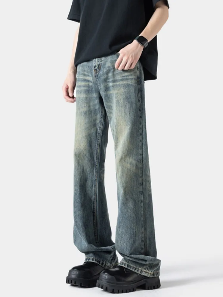 Retro American Denim Jeans Men's Summer Thin Wide Leg Loose Straight Cut Trousers High Street Vibe Flared Long Pants
Retro American Denim Jeans Men's Summer Thin Wide Leg Loose Straight Cut Trousers High Street Vibe Flared Long Pants