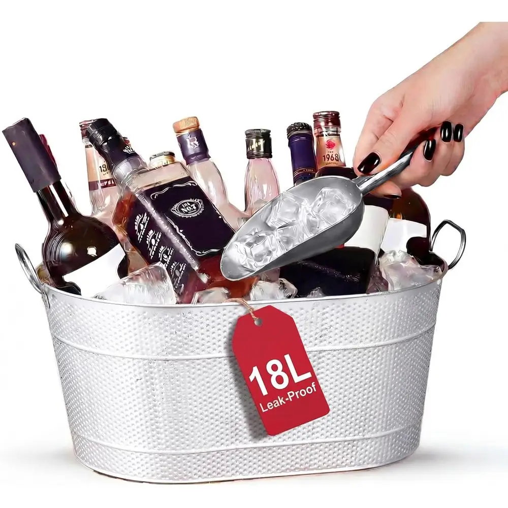 5 Gallon Stainless Steel Beverage Tub with Gold Handles and Shovel - Holds 30 Bottles, Keeps Beverages Cold for Hours, Ideal for
5 Gallon Stainless Steel Beverage Tub with Gold Handles and Shovel - Holds 30 Bottles, Keeps Beverages Cold for Hours, Ideal for