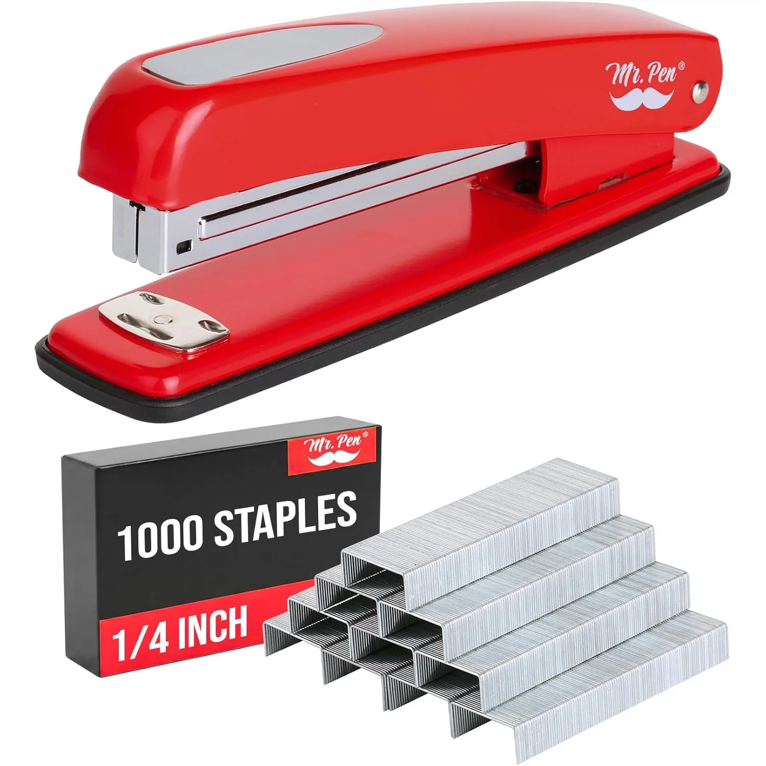 Red Office Stapler with 1000 Staples, 20 Sheet Capacity, Ergonomic Design for Comfortable Use and Easy Loading
Red Office Stapler with 1000 Staples, 20 Sheet Capacity, Ergonomic Design for Comfortable Use and Easy Loading