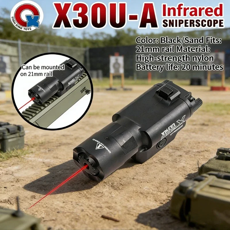 Durable Multifunctional X300 Tactical Light Infrared Laser 20mm Rail For Toy Air Guns Hunting CS Competition Accessories
Durable Multifunctional X300 Tactical Light Infrared Laser 20mm Rail For Toy Air Guns Hunting CS Competition Accessories