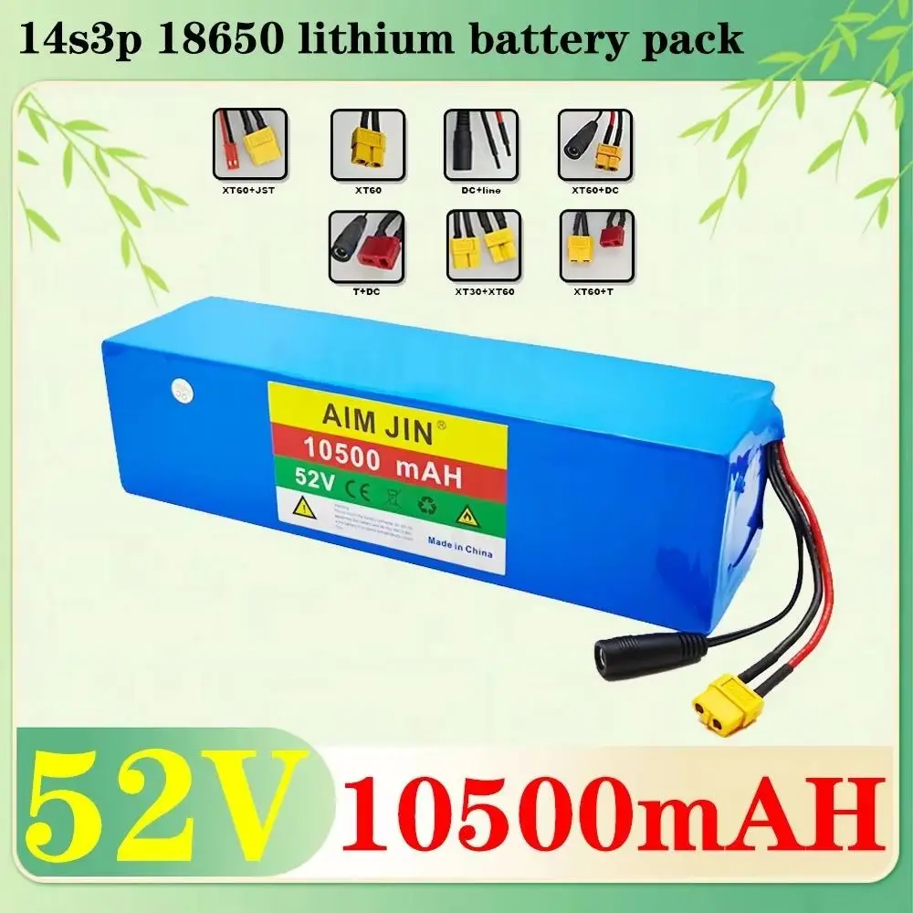 For various electronic devices and transportation equipment 52V lithium battery 10500MAH 18650 14S3P battery pack with BMS
For various electronic devices and transportation equipment 52V lithium battery 10500MAH 18650 14S3P battery pack with BMS