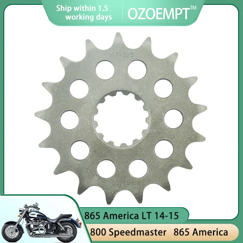 Передняя Звездочка мотоцикла OZOEMPT 525-17T, подходит для 800 Speedmaster 03-05 865 America 07-12 865 America LT 14-15
Передняя Звездочка мотоцикла OZOEMPT 525-17T, подходит для 800 Speedmaster 03-05 865 America 07-12 865 America LT 14-15