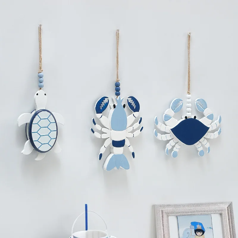 Mediterranean Fish Shell Starfish Wall Hanging Ornaments,Wooden Sea Animal Pendant Home Children's Room Nautical Decor Kids Gift
Mediterranean Fish Shell Starfish Wall Hanging Ornaments,Wooden Sea Animal Pendant Home Children's Room Nautical Decor Kids Gift