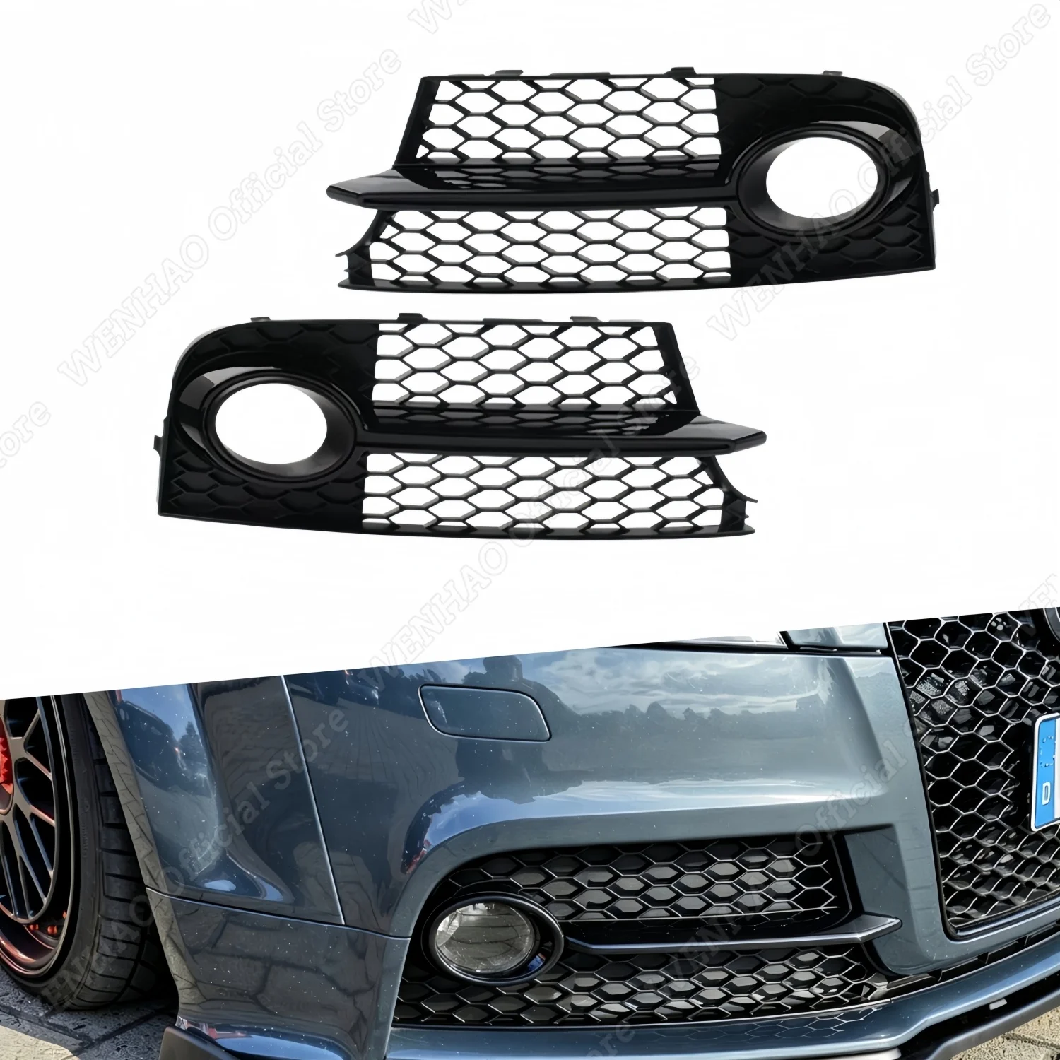 Gloss Black Car Front Bumper Fog Light Cover For Audi TT MK2 S-LINE TTS 2011-2014 Honeycomb Mesh Grille Tuning Foglamp Frames
Gloss Black Car Front Bumper Fog Light Cover For Audi TT MK2 S-LINE TTS 2011-2014 Honeycomb Mesh Grille Tuning Foglamp Frames