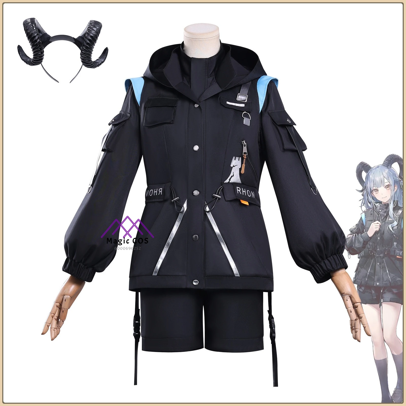 Game Arknights Toyokawa Shoko Role Playing Costume Black Uniform + Collar Accents Full Set High Quality Cosplay Costume (Female)
Game Arknights Toyokawa Shoko Role Playing Costume Black Uniform + Collar Accents Full Set High Quality Cosplay Costume (Female)