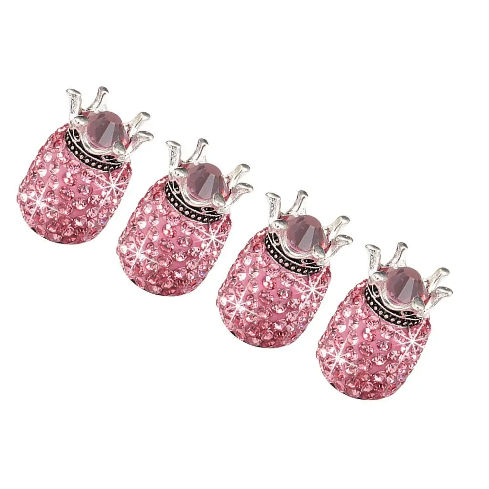 4 Pcs Crown Shape Car Tires Valve Cover Diamond Cap Replacement Wheel Stem Dustproof Pink Automobile Tire Accessories
4 Pcs Crown Shape Car Tires Valve Cover Diamond Cap Replacement Wheel Stem Dustproof Pink Automobile Tire Accessories