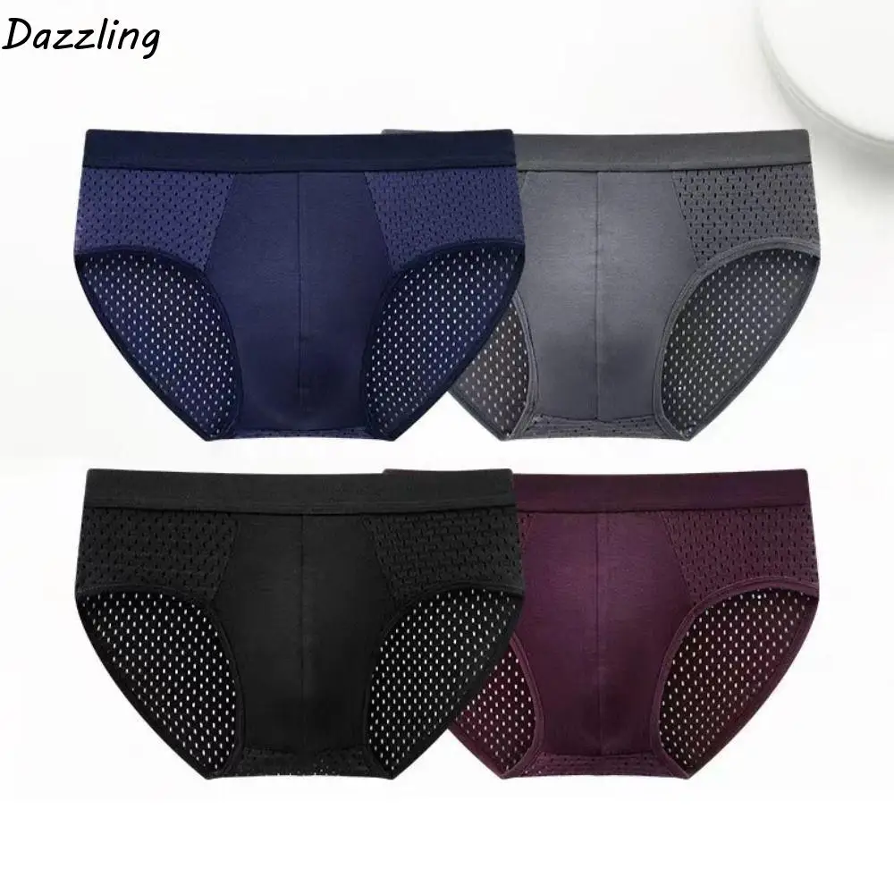 4PCS Low Waist Men Mesh Panties Briefs Male Lingerie Male Thin Panties Elastic Oversize Ice Silk Triangle Underwear Male
4PCS Low Waist Men Mesh Panties Briefs Male Lingerie Male Thin Panties Elastic Oversize Ice Silk Triangle Underwear Male