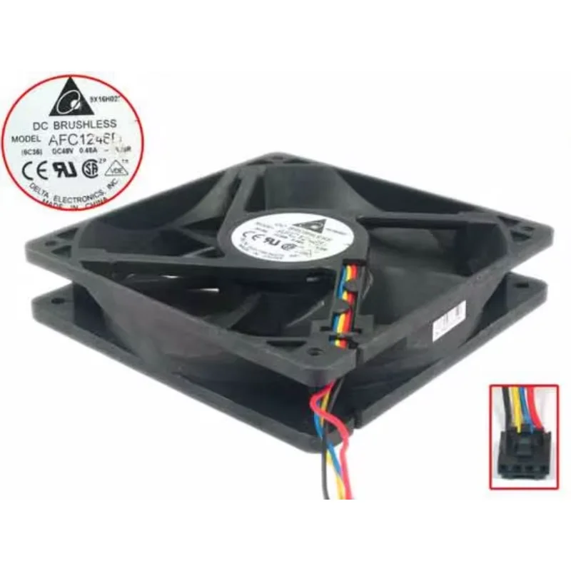 Delta Electronics AFC1248D 6A28R DC 48V 0.48A 120x120x25mm Server Cooling Fan
Delta Electronics AFC1248D 6A28R DC 48V 0.48A 120x120x25mm Server Cooling Fan
