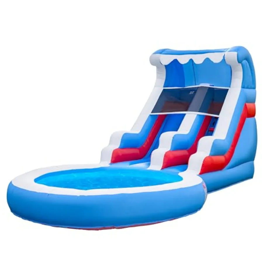 Commercial inflatable water slide for outdoor use PVC material blue and yellow color heavy-duty with built-in blower
Commercial inflatable water slide for outdoor use PVC material blue and yellow color heavy-duty with built-in blower