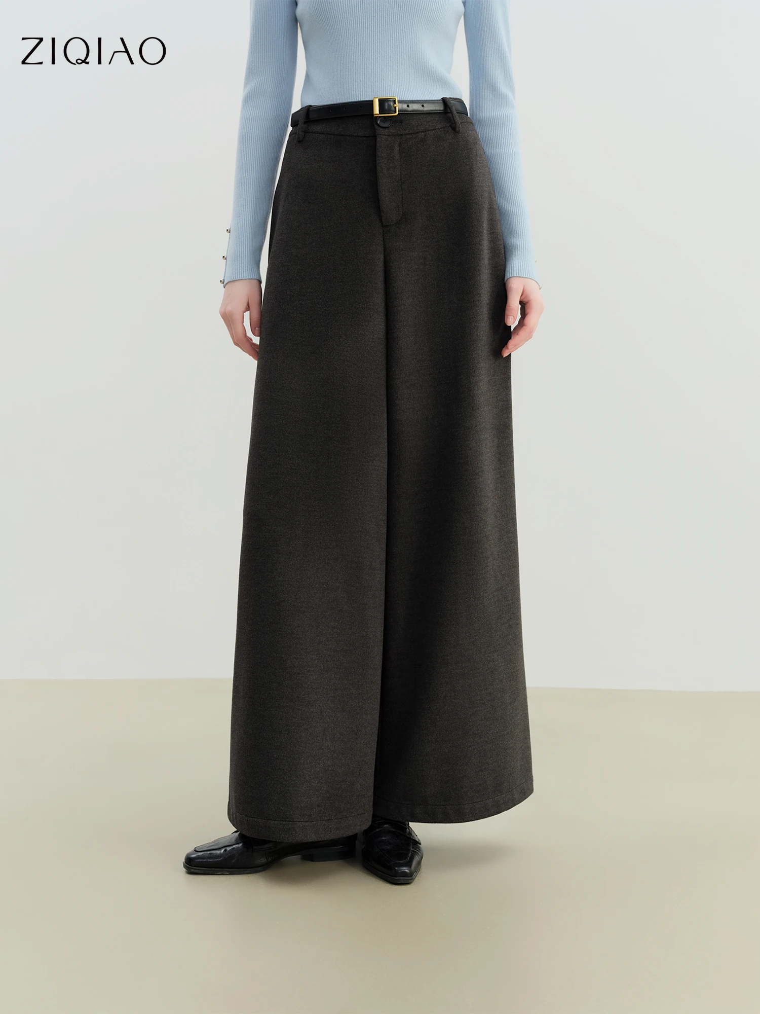 ZIQIAO 2025 Autumn Winter Women Wool Blend Wide Leg Cropped Pants - Tummy Control High Waisted Casual Trousers Everyday Comfort 
ZIQIAO 2025 Autumn Winter Women Wool Blend Wide Leg Cropped Pants - Tummy Control High Waisted Casual Trousers Everyday Comfort