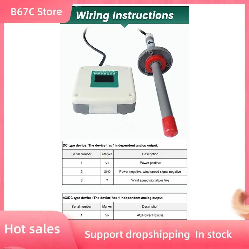 B67C 0-30M/S Pipes Wind Speed Sensor 0-10V High Precision Plumbing Air Speed Volume Measuring Detector Transmitters Easy Install
B67C 0-30M/S Pipes Wind Speed Sensor 0-10V High Precision Plumbing Air Speed Volume Measuring Detector Transmitters Easy Install