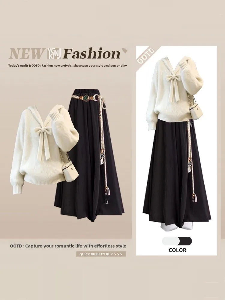 Stunning Winter Fashion Knitted Sweater And Casual Pants Two-Piece Set for Women Beautiful Knot Loose And Youthful
Stunning Winter Fashion Knitted Sweater And Casual Pants Two-Piece Set for Women Beautiful Knot Loose And Youthful