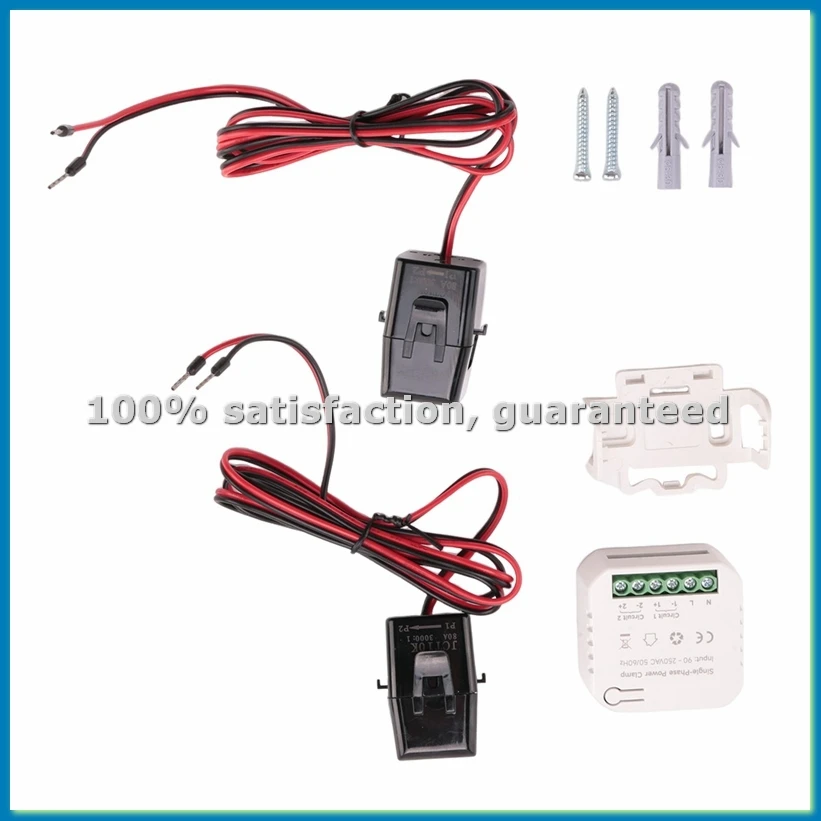 Tuya Smart WiFi Energy Meter 80A with Current Transformer Clamp KWh Power Monitor Electricity Statistics 90- 250V(2CT)-ELEC
Tuya Smart WiFi Energy Meter 80A with Current Transformer Clamp KWh Power Monitor Electricity Statistics 90- 250V(2CT)-ELEC